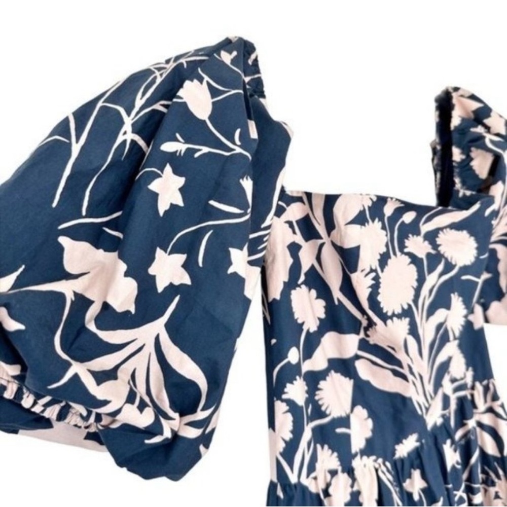 Cara Cara Wethersfield Dress Midnight Blue and Blush Floral - Picture 5 of 10